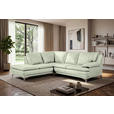 ECKSOFA Weiß Echtleder  - Chromfarben/Weiß, Design, Leder/Metall (224/252cm) - Novel