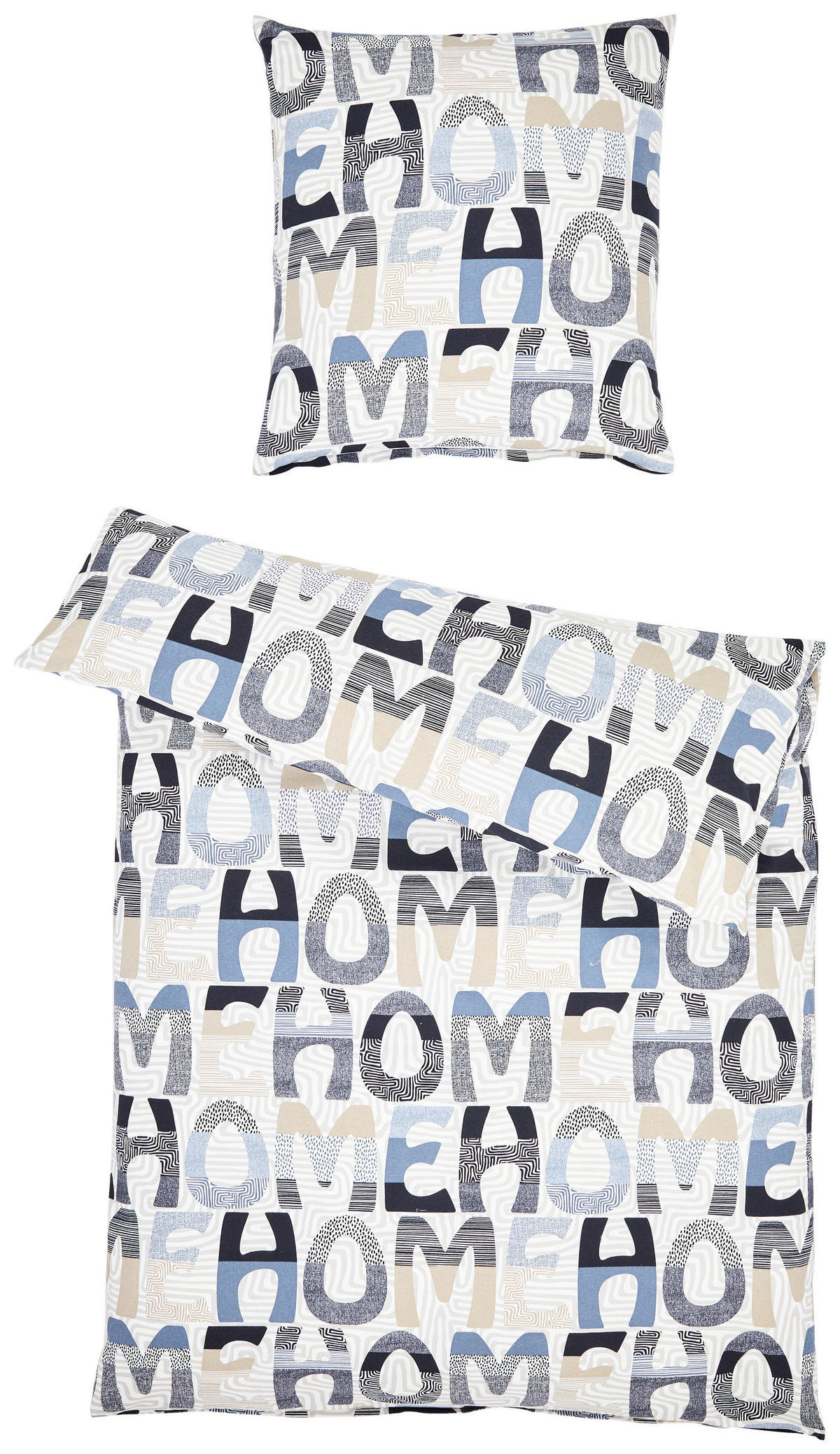 BETTWÄSCHE Makosatin 135/200 cm  - Blau, Basics, Textil (135/200cm) - Janine