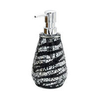 DÁVKOVAČ MYDLA čierna, biela - čierna/biela, Basics, sklo (8,6/19/8,6cm) - Sadena
