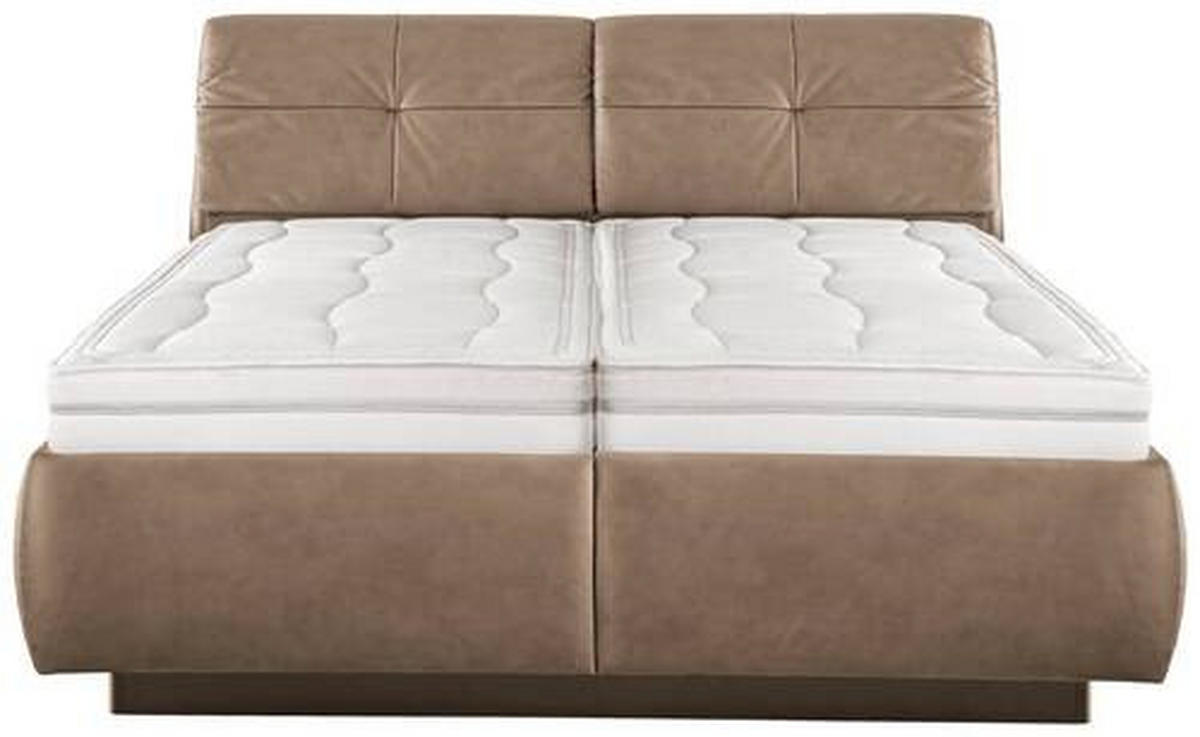 POLSTERBETT 180/200 cm  in Hellbraun  - Hellbraun/Weiss, Konventionell, Holz/Holzwerkstoff (180/200cm) - Beldomo - Sleep