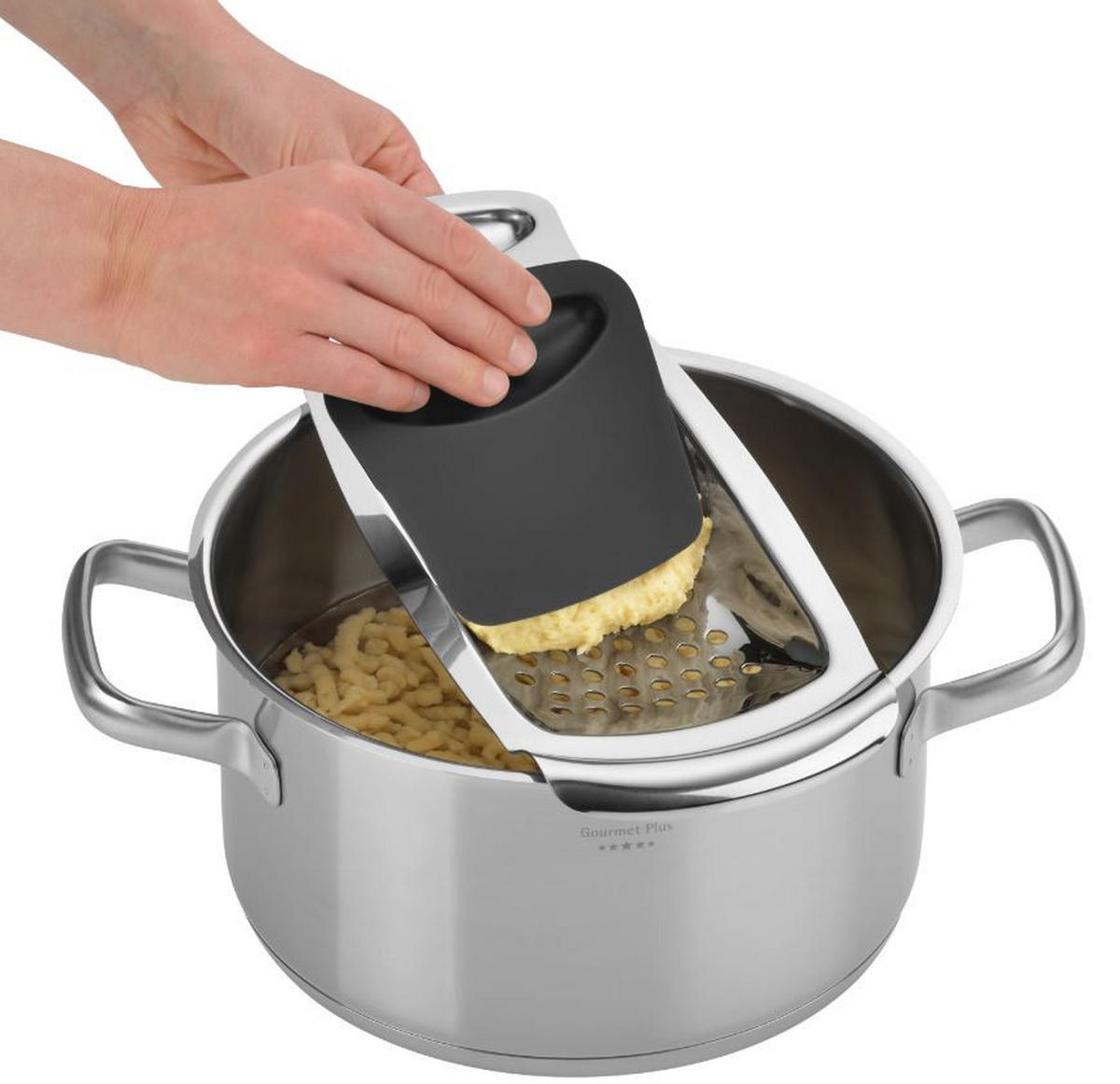 SPÄTZLEHOBEL Spätzle-Profi  - Edelstahlfarben/Schwarz, Basics, Metall (14/35cm) - WMF