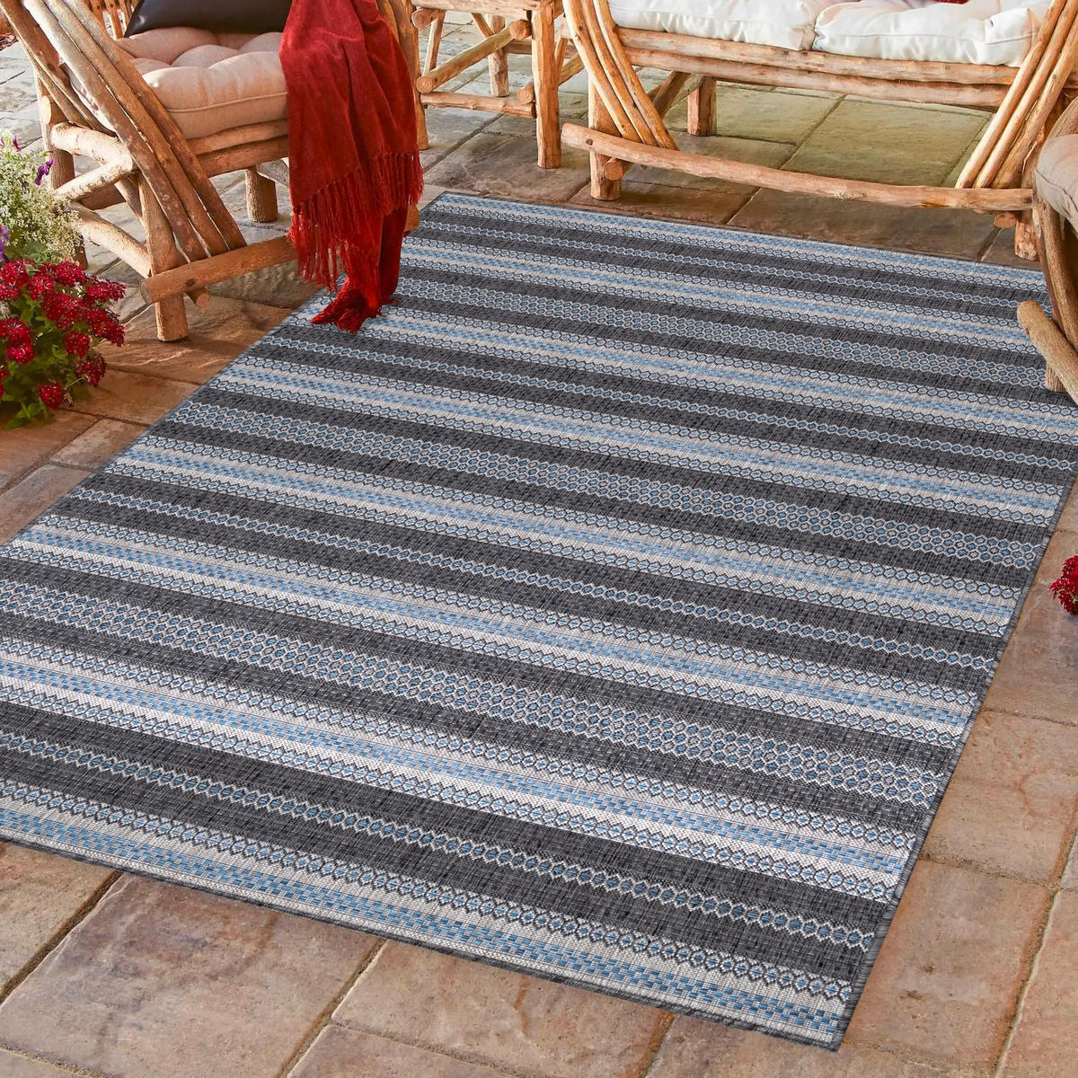 OUTDOORTEPPICH 160/230 cm Sunny Schwarz  - Schwarz, Design, Textil (160/230cm) - Novel