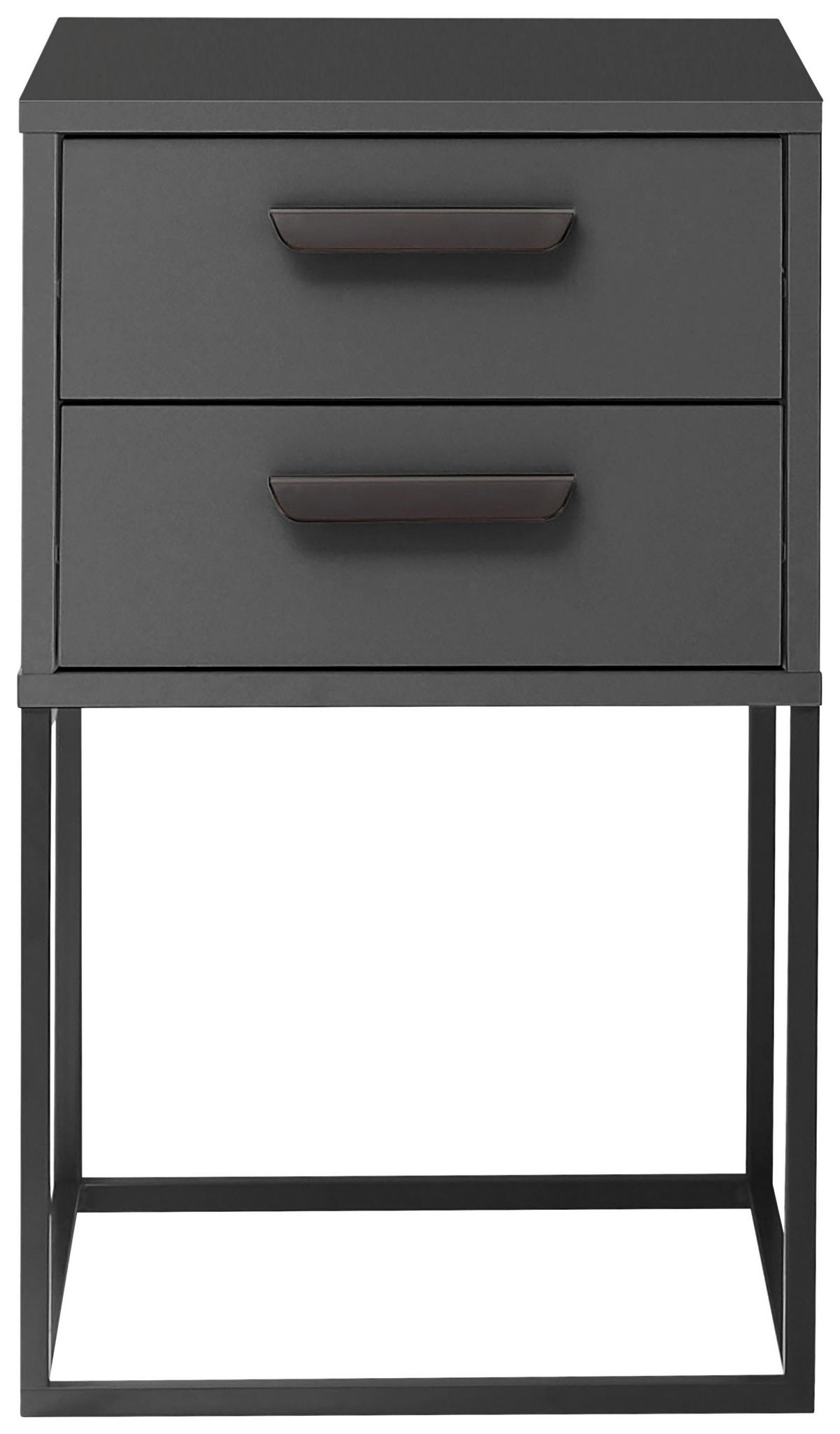 NOĆNI ORMARIĆ boje grafita, crna   - boje grafita/crna, Moderno, drvni materijal/metal (40/65/38,5cm) - Livetastic