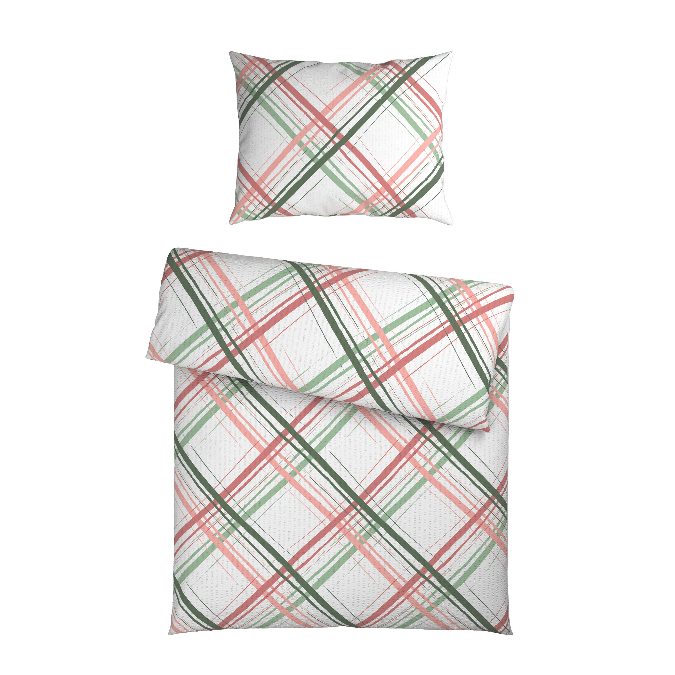 POSTEĽNÁ BIELIZEŇ, seersucker, viacfarebná, 140/200 cm - viacfarebná, Konventionell, textil (140/200cm) - Esposa