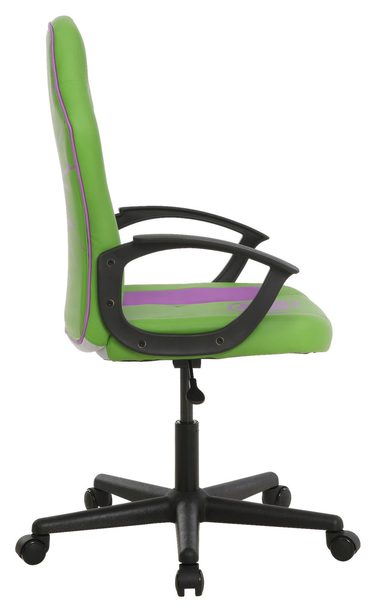 HERNÍ ŽIDLE, vzhled kůže, zelená, fialová, černá - černá/zelená, Design, textil/plast (60/98,5-108/63,6cm) - Marvel
