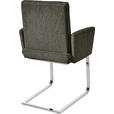 ARMLEHNSTUHL  in Stahl Flachgewebe  - Chromfarben/Grün, Design, Textil/Metall (60/92/60cm) - Dieter Knoll
