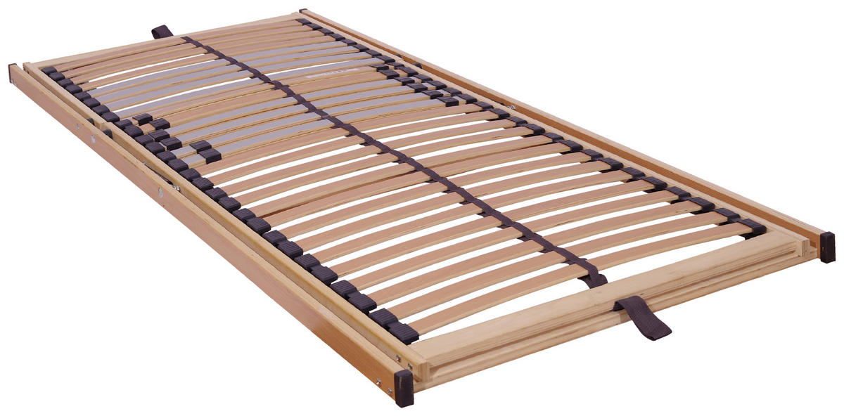 LATTENROST 90/190 cm Kopfteil, Fußteil, Mittelzone verstellbar, Buche  - Naturfarben, Basics, Holz (90/190cm) - Boxxx