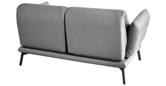 2-SITZER-SOFA in Flachgewebe Grau  - Schwarz/Grau, Design, Textil/Metall (178-226/83-113/96-177cm) - Dieter Knoll