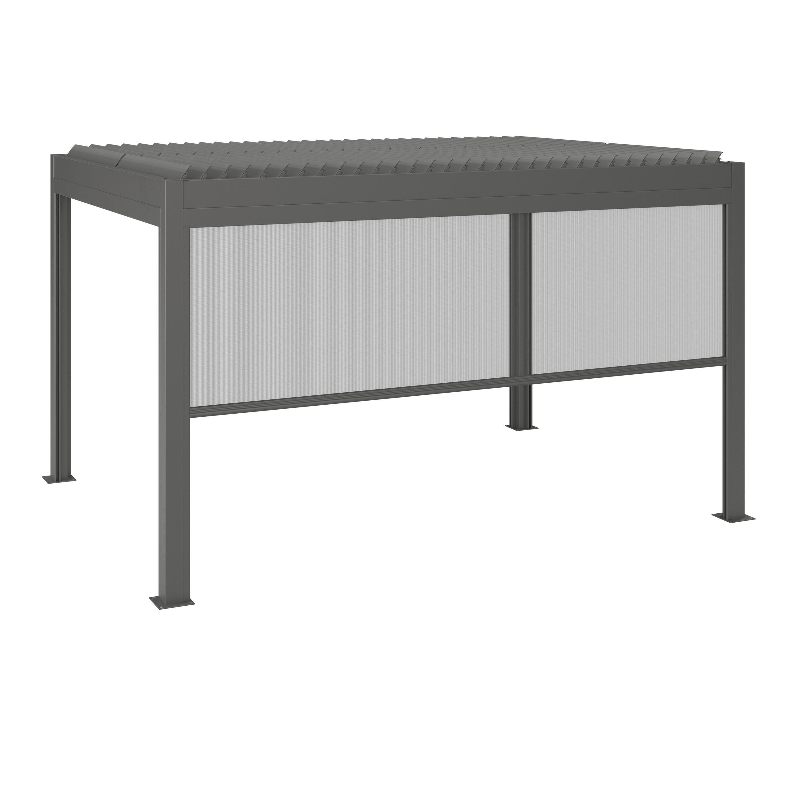 PAVILLON-ROLLO   - Anthrazit/Grau, MODERN, Textil/Metall (366/215.5cm) - Amatio