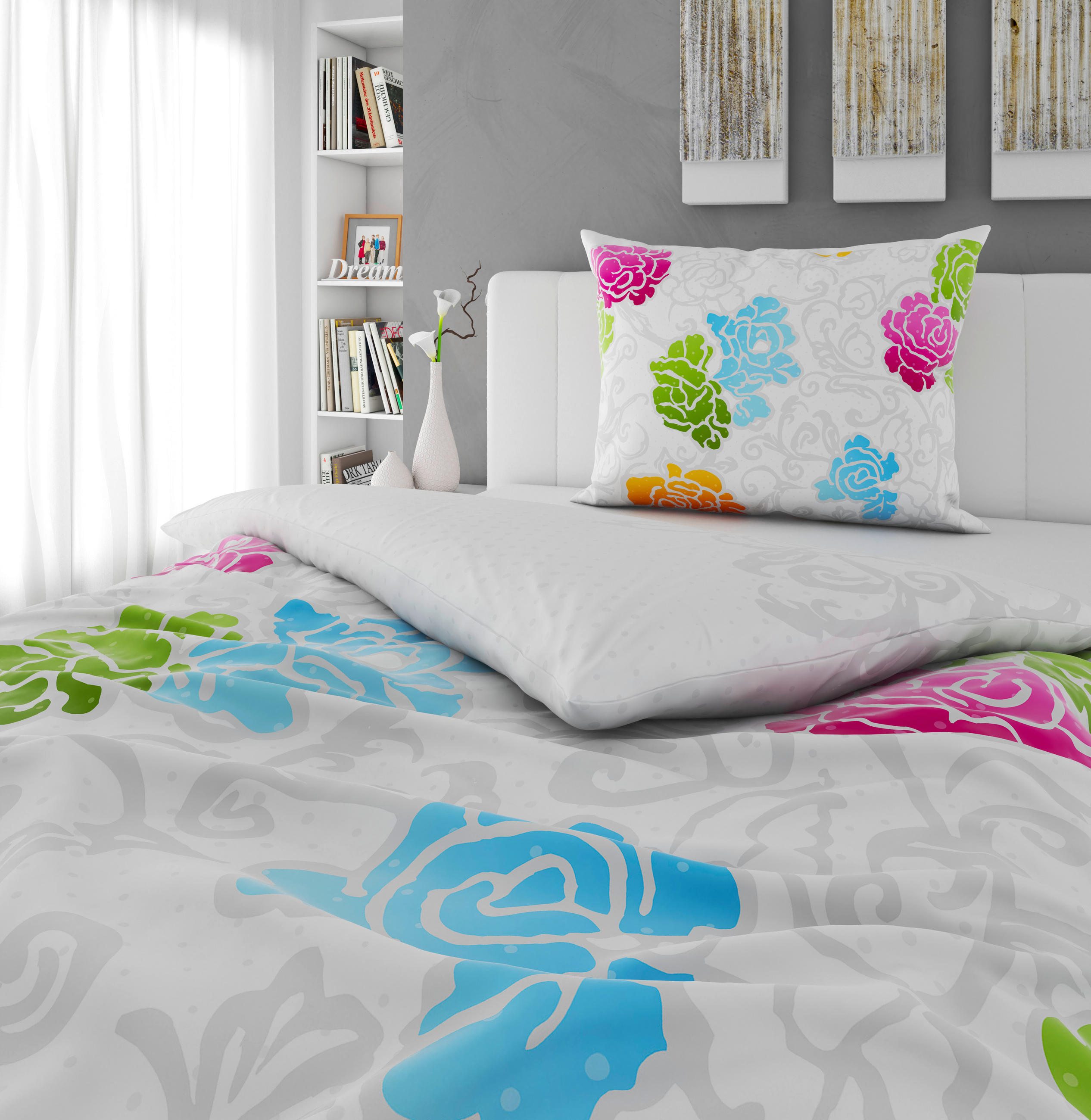ÁGYNEMŰHUZAT-GARNITÚRA 140/200 cm  - színes, Trend, textil (140/200cm) - Esposa