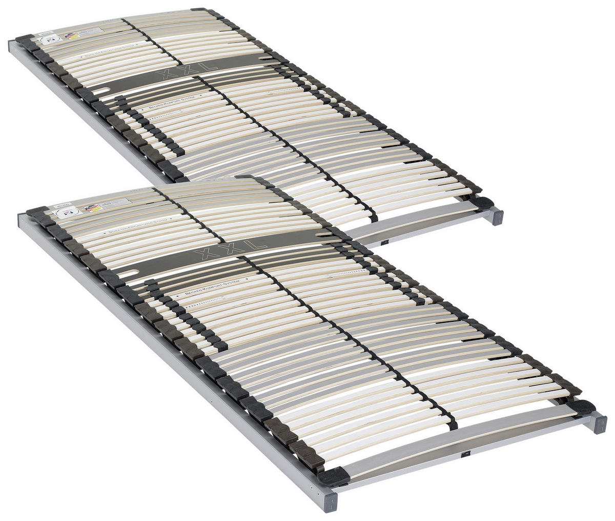 LATTENROST-SET 180/200 cm Birke  - Weiß/Grau, Basics, Holz (180/200cm) - Beco