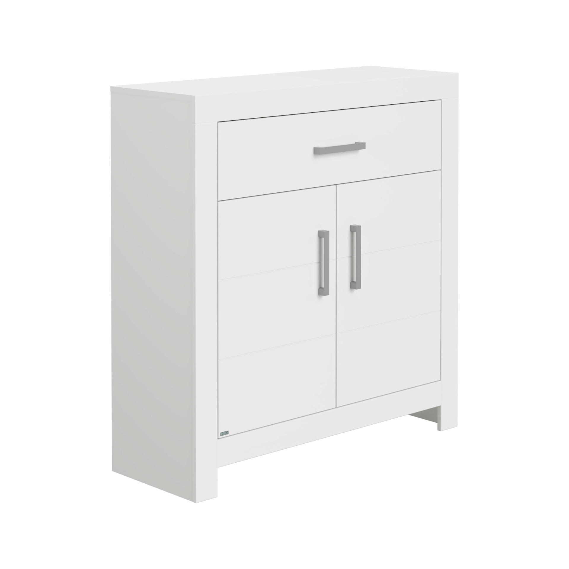 HIGHBOARD  in 110/114,7/39,3 cm  - Chromfarben/Weiß, Design, Holzwerkstoff/Metall (110/114,7/39,3cm) - Paidi