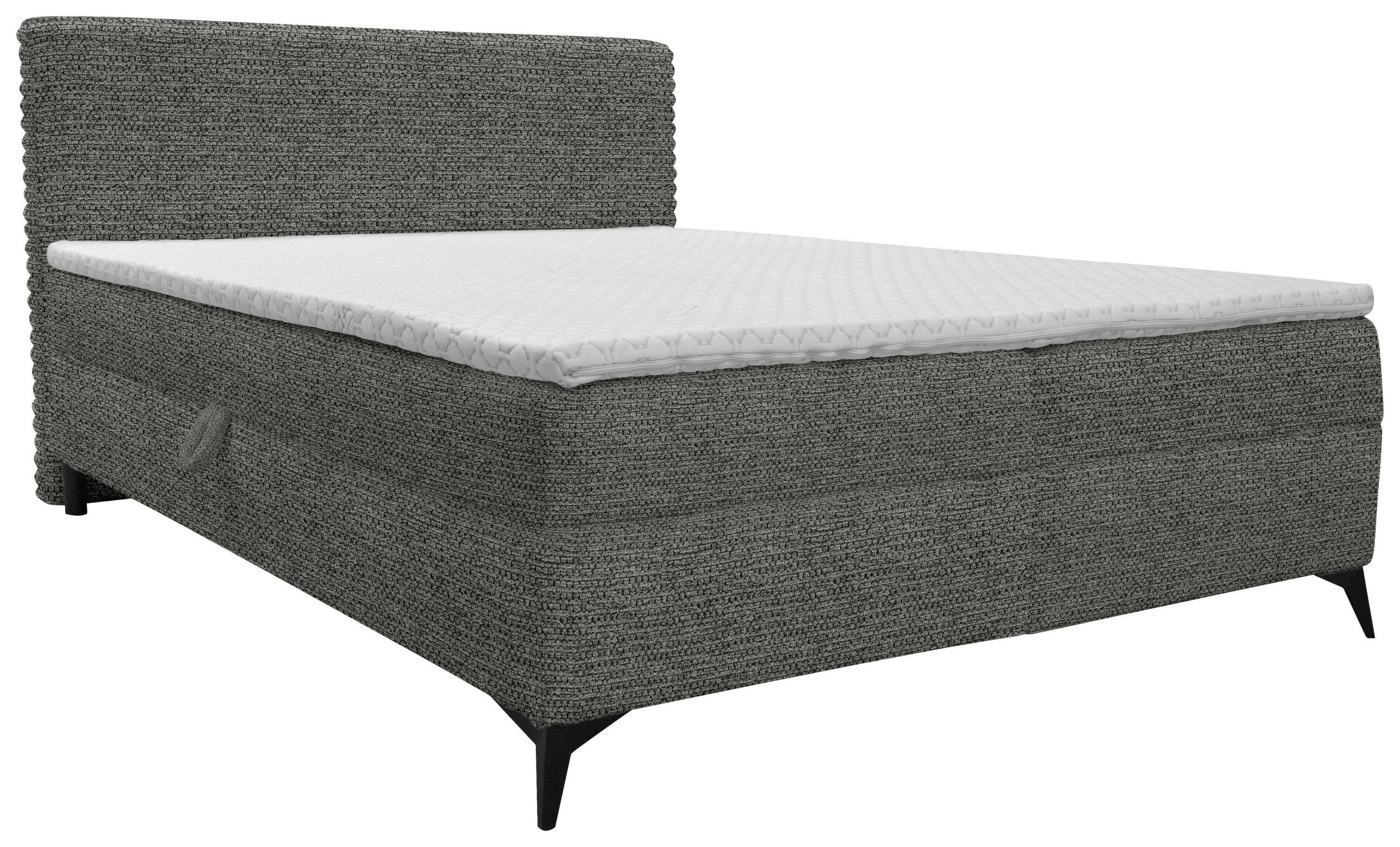 BOXBETT 140/200 cm  in Graubraun  - Graubraun/Schwarz, Design, Holz/Holzwerkstoff (140/200cm) - Xora