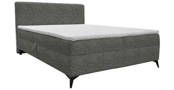 BOXBETT 180/200 cm in Graubraun - Graubraun/Schwarz, Design, Holz/Holzwerkstoff (180/200cm) - Xora
