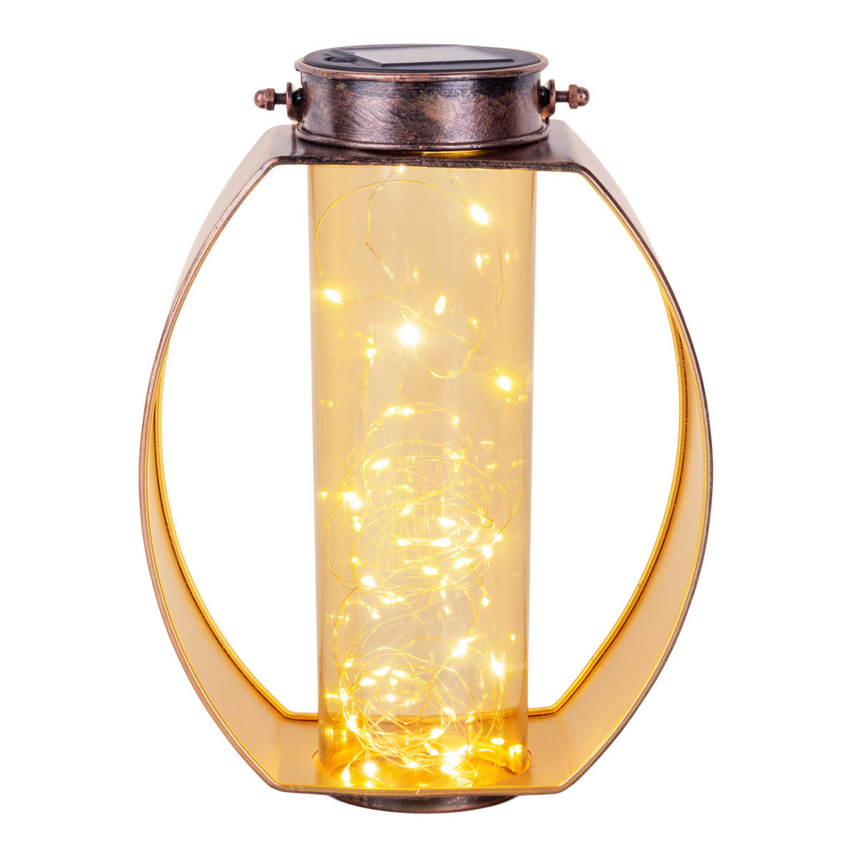 SOLARLEUCHTE Fairylight 19,5/12,5/26 cm   - Messingfarben/Goldfarben, Basics, Kunststoff/Metall (19,5/12,5/26cm) - Näve