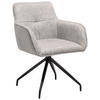 ARMLEHNSTUHL  in Eisen Mikrofaser  - Beige/Schwarz, Design, Textil/Metall (63/84/62cm) - Novel