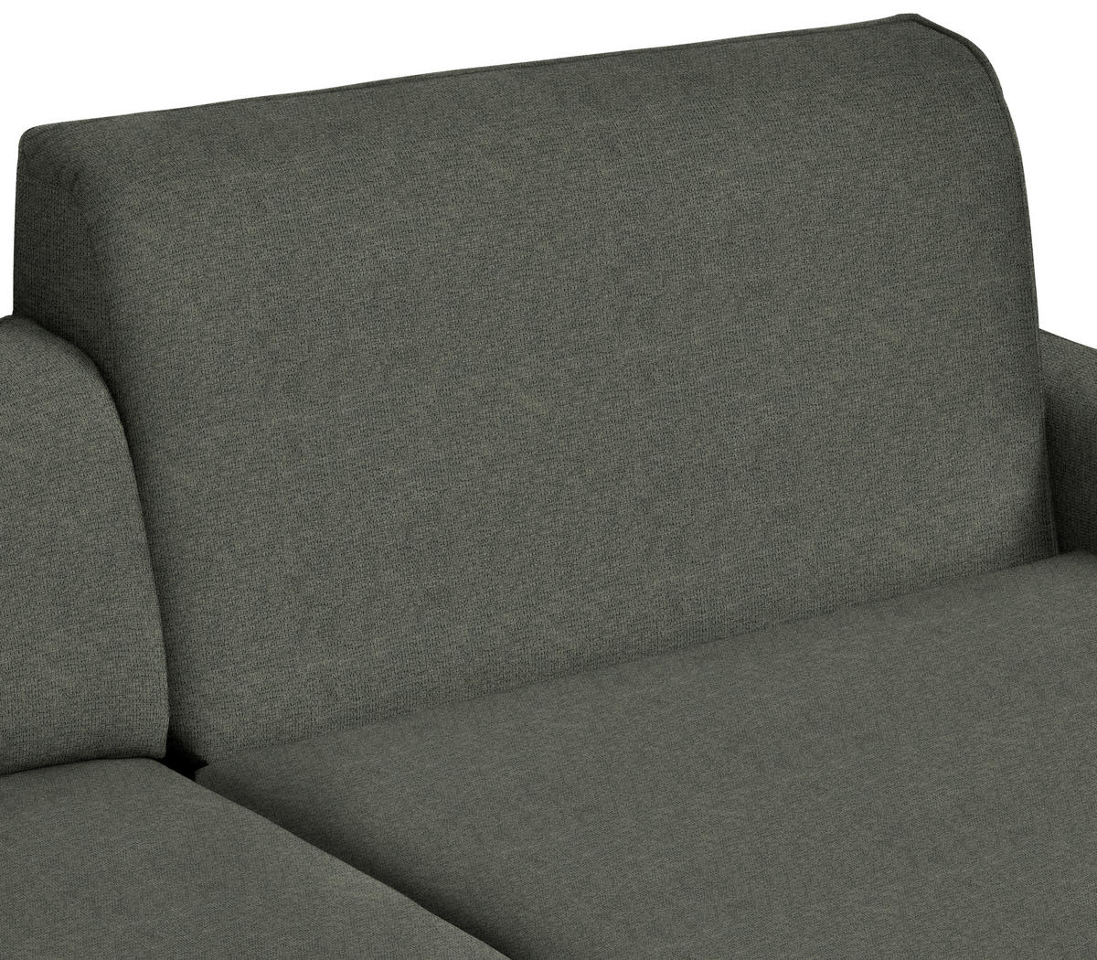 ECKSOFA in Flachgewebe Dunkelgrün  - Dunkelgrün/Schwarz, Design, Textil/Metall (285/190cm) - Johann Jakob