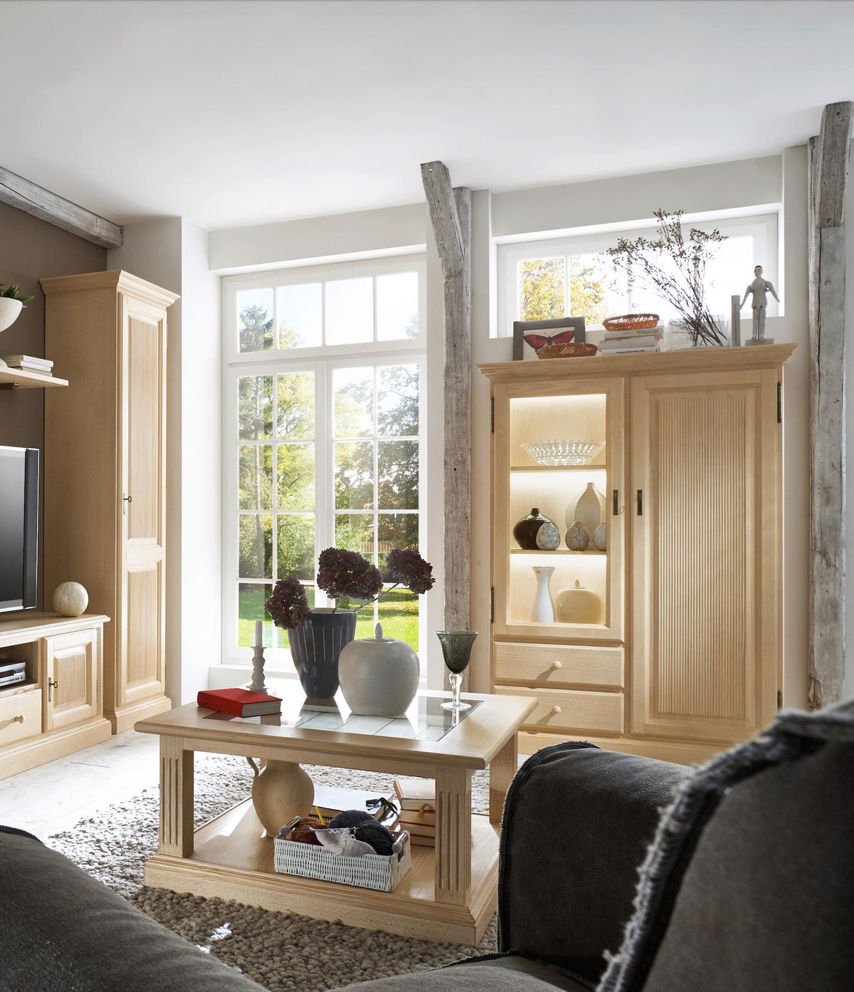 HIGHBOARD  in 121/170/47 cm  - Beige, Design, Holz (121/170/47cm) - Livetastic
