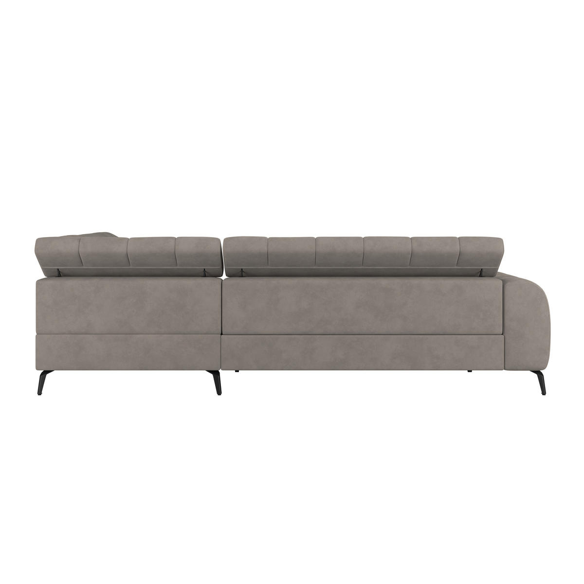 ECKSOFA Grau  - Schwarz/Grau, Trend, Kunststoff/Textil (261/203cm) - Livetastic
