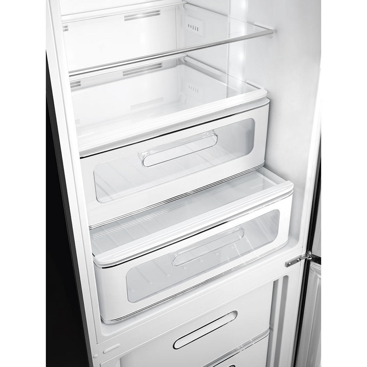 KÜHL-GEFRIER-KOMBINATION 60/196,8/72,8 cm FAB32RBL6  - Schwarz, Basics, Metall (60/196,8/72,8cm) - SMEG