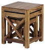 Satztisch "Pali", Sheesham massiv quadratisch Sheeshamfarben  - Sheeshamfarben, Design, Holz (40/40/50cm) - MID.YOU