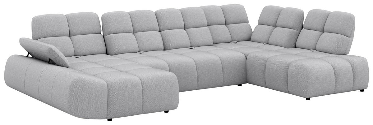 SOFFA i chenille grå  - grå, Design, textil (190/282/212cm) - Belluti
