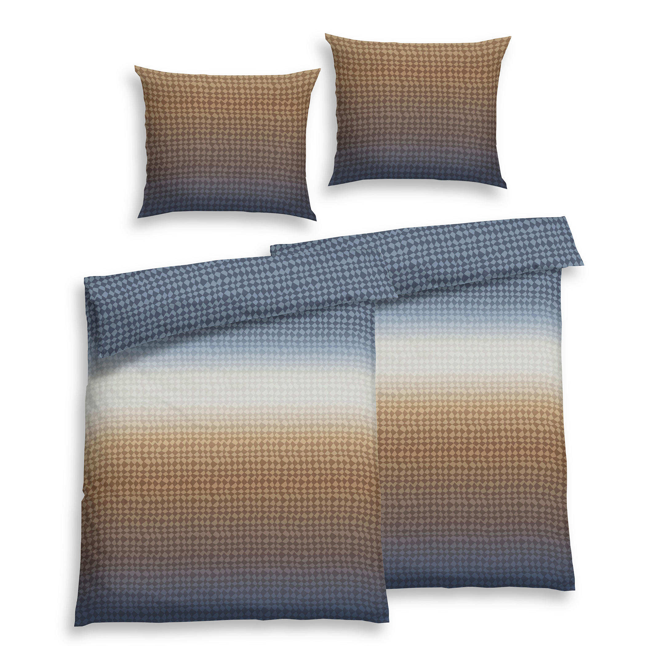 BETTWÄSCHE 3-teilig Satin 200/200 cm  - Dunkelblau, Basics, Textil (200/200cm) - Florella