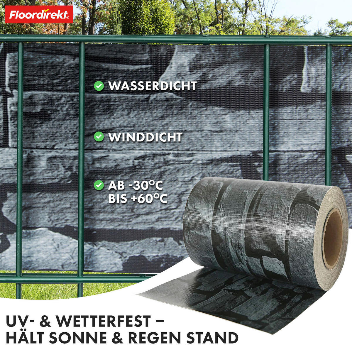 SICHTSCHUTZ - Grau, Basics, Kunststoff (19/3500cm) - Floordirekt