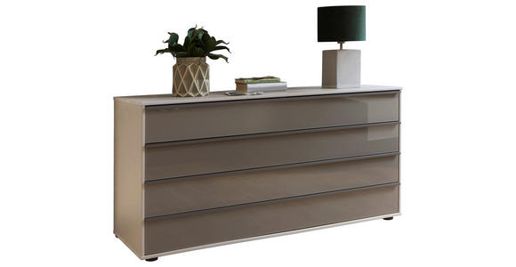 SIDEBOARD  141/70/43 cm 4 Schublade(n)  - Schieferfarben/Schwarz, Design, Glas/Holzwerkstoff (141/70/43cm) - Dieter Knoll