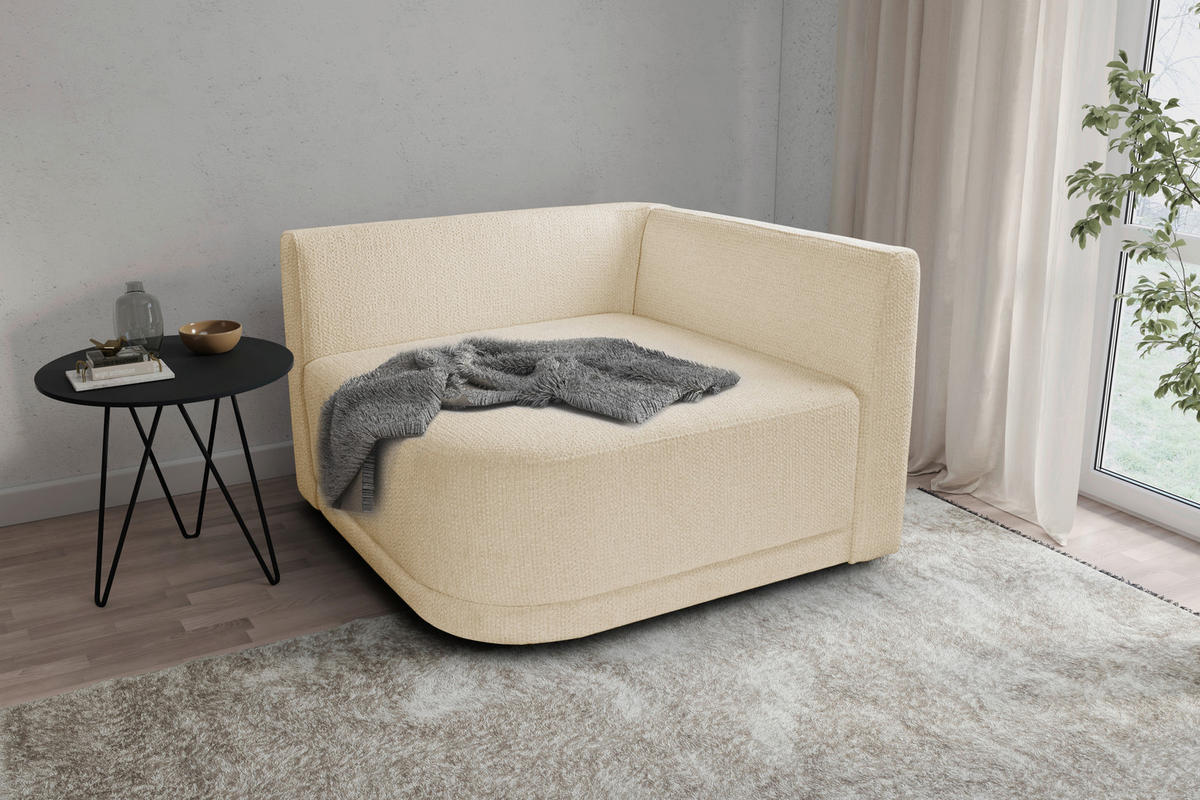 SOFA ZURI in Struktur Creme  - Rot/Creme, Trend, Kunststoff/Textil (110/75/115cm) - Livetastic