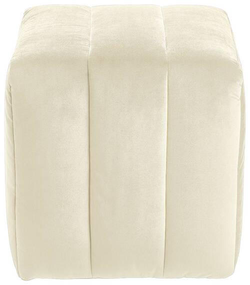 HOCKER in Textil Beige  - Beige, Design, Textil (43/50/43cm) - Novel