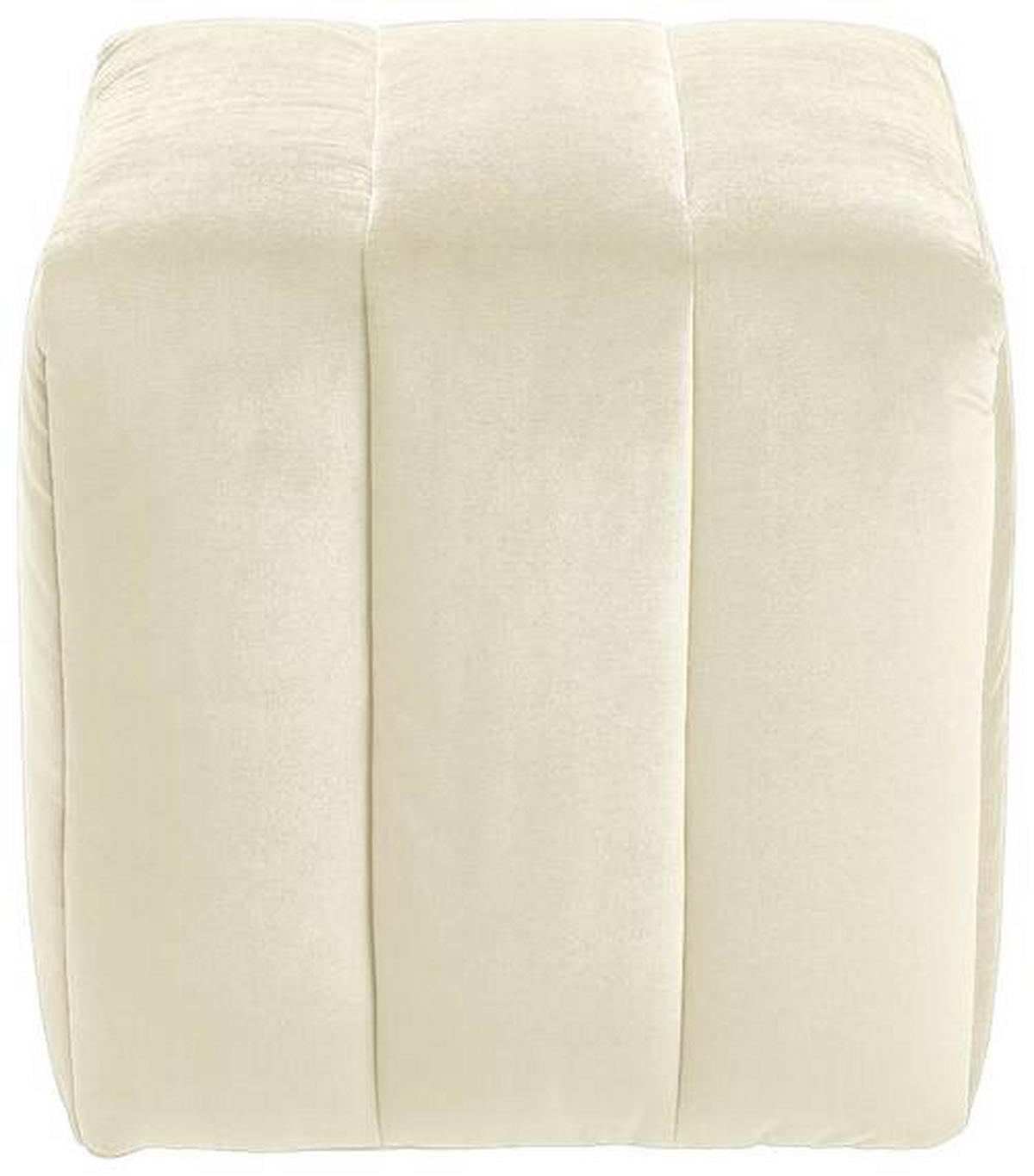 HOCKER in Textil Beige  - Beige, Design, Textil (43/50/43cm) - Novel