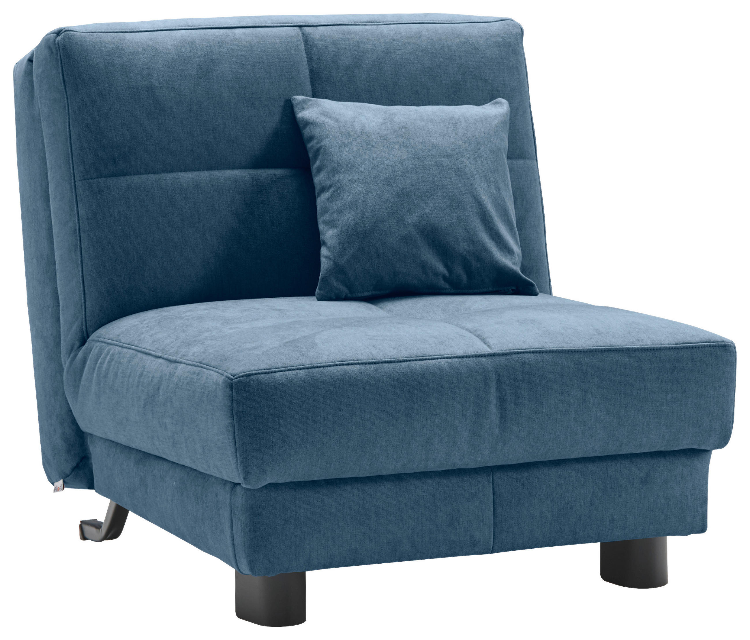 SCHLAFSESSEL Mikrovelours Blau    - Blau/Schwarz, KONVENTIONELL, Textil/Metall (85/85/100cm) - Carryhome