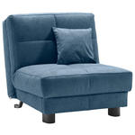 SCHLAFSESSEL Mikrovelours Blau - Blau/Schwarz, KONVENTIONELL, Textil/Metall (85/85/100cm) - Carryhome