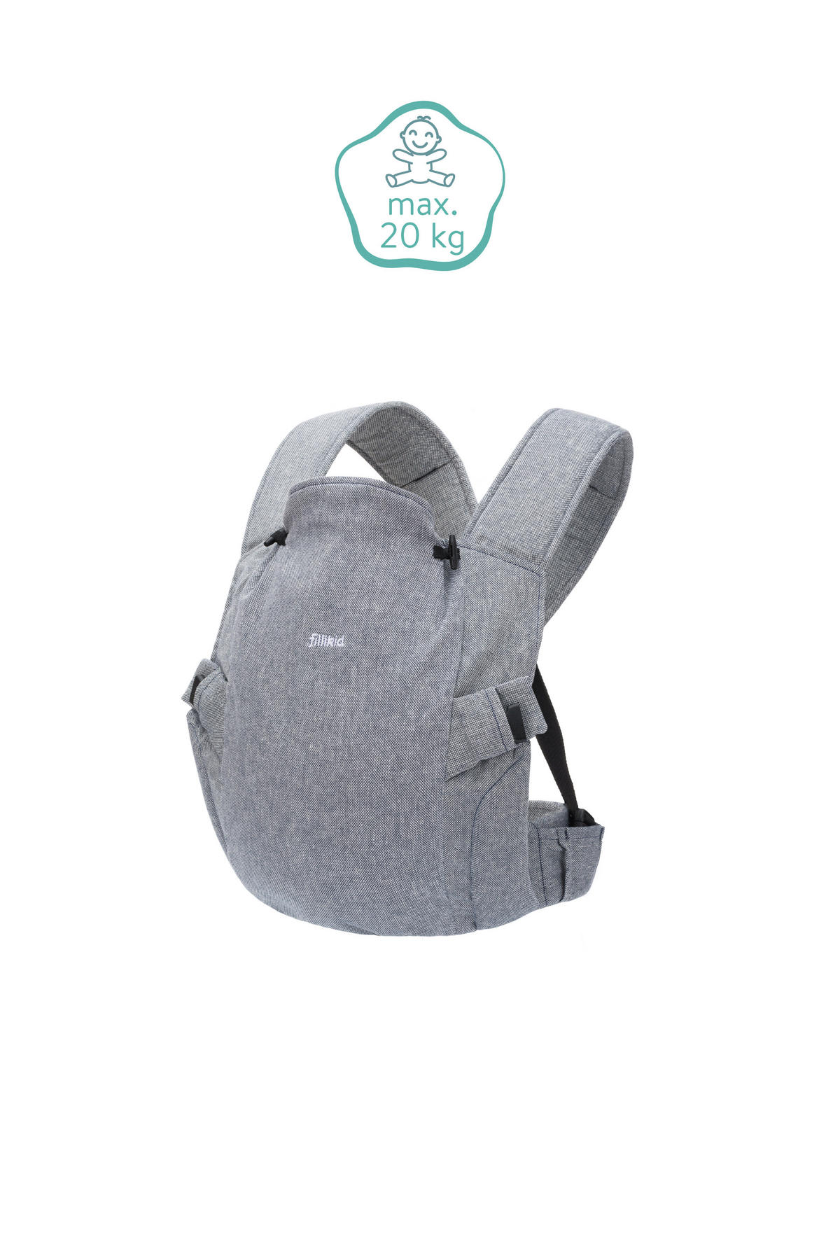 BABYTRAGE Natural  - Grau, Basics, Textil (37/34cm) - Fillikid