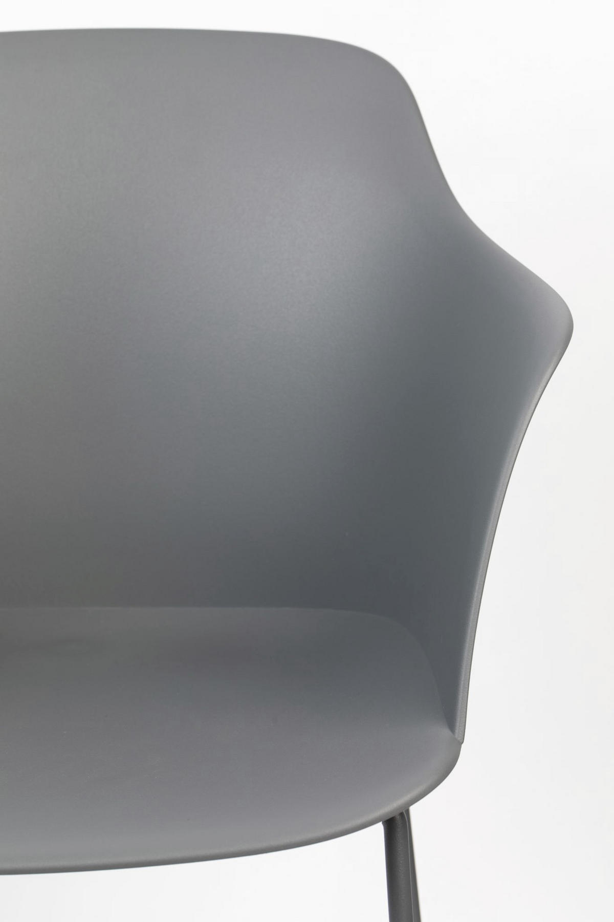 ARMLEHNSTUHL  in softmatt  - Grau, Trend, Kunststoff/Metall (58/81,5/54cm) - Livetastic