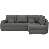 ECKSOFA inkl. Funktionen - Schwarz/Grau, Design, Kunststoff/Textil (265/182cm) - Stylife
