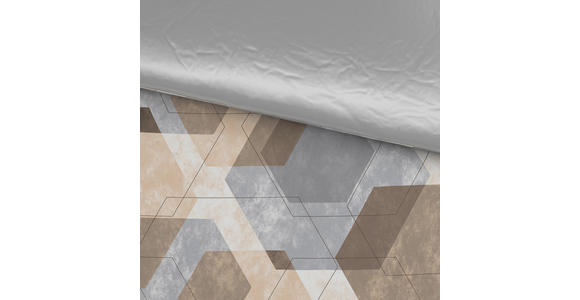 WENDEBETTWÄSCHE Satin 140/200 cm  - Grau, Textil (140/200cm) - Novel