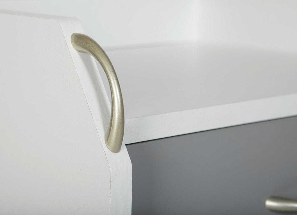 KONTAJNER NA KOLIESKACH, 40/65/36 cm - sivá/biela, Konventionell, kompozitné drevo/plast (40/65/36cm) - MID.YOU