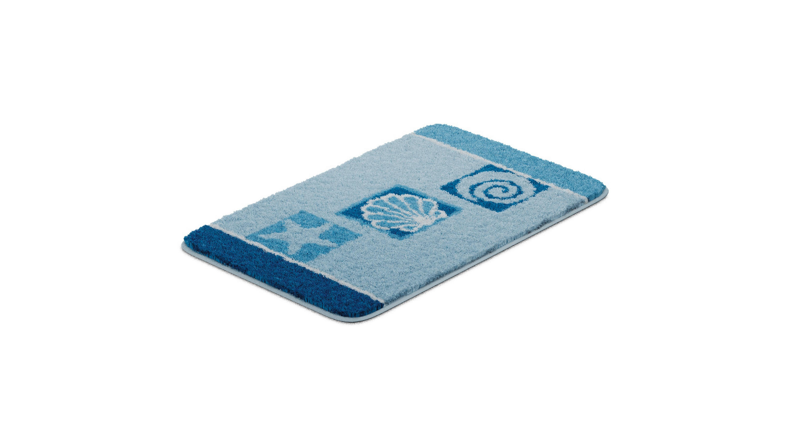 BADEMATTE Blau 50/80 cm  - Blau, Basics, Kunststoff/Textil (50/80cm) - Grund