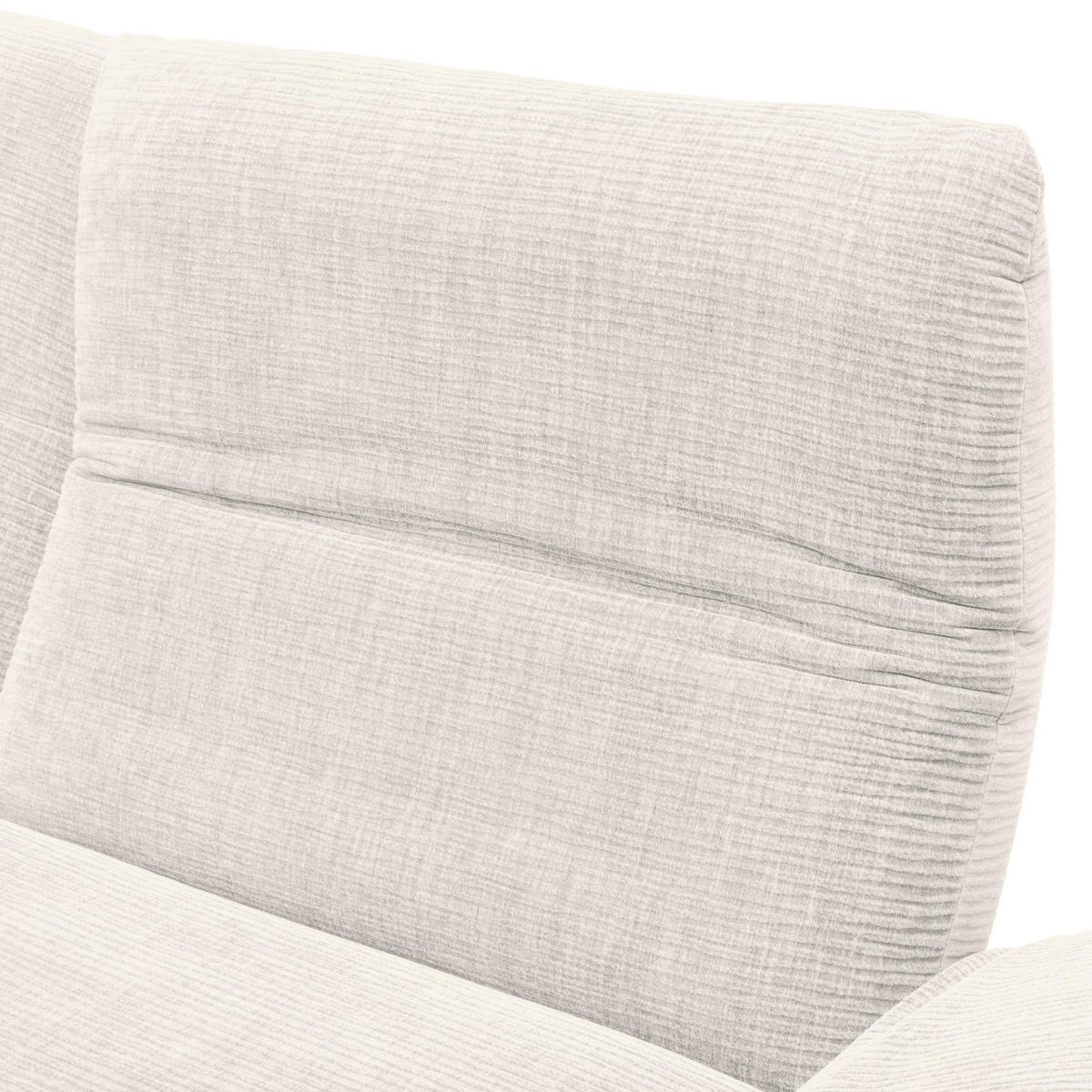 ECKSOFA in Flachgewebe Creme, Beige  277/209 cm  - Edelstahlfarben/Beige, Design, Textil/Metall (277/209cm) - Koinor