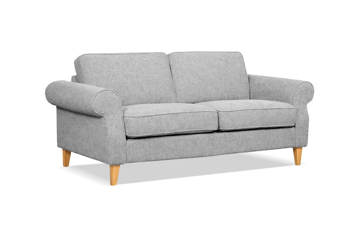 2-SITZER-SOFA NAOMI in Grau  - Grau, Design, Textil (194/82/91cm) - Livetastic