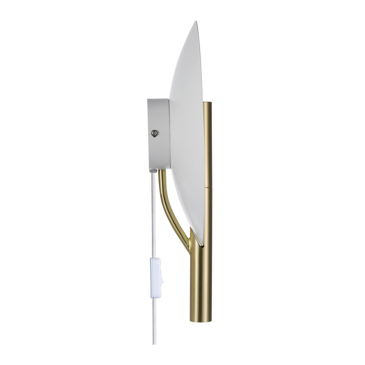 WANDLEUCHTE Furiko 31,6 cm  - Messingfarben/Weiß, Design, Metall (31,6cm) - Nordlux