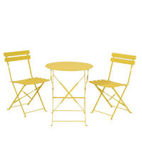GARTENTISCHGRUPPE  - Gelb, Basics, Metall
