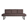 SITZBANK 209/92/78 cm  in Schwarz, Dunkelbraun  - Dunkelbraun/Schwarz, Design, Textil/Metall (209/92/78cm) - Dieter Knoll