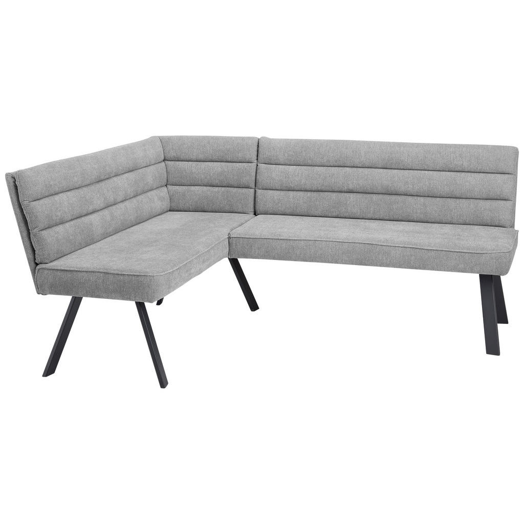 Thumbnail - Cantus Eckbank, Grau, Schwarz, Metall, Textil, Uni, 3-Sitzer, L-Form, 195x155 cm, Stoffauswahl, Esszimmer, Bänke, Eckbän...