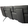 SITZBANK 200/91/70 cm Echtleder Schwarz  - Schwarz, Design, Leder/Metall (200/91/70cm) - Dieter Knoll