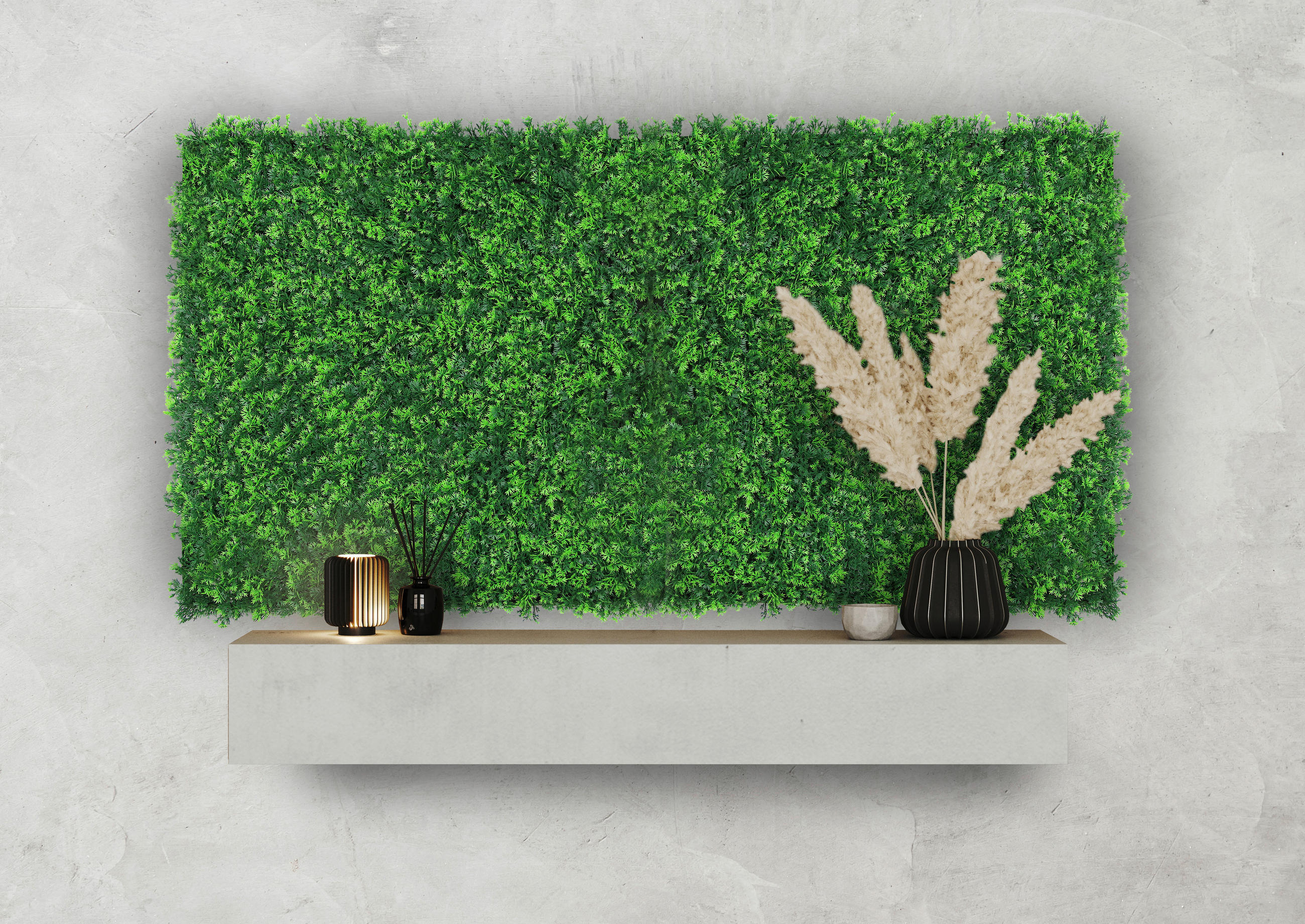 AKUSTIKPANEEL Modular Wall System Design Flora - Hellgrün, KONVENTIONELL, Kunststoff (52/52cm) - Jangal