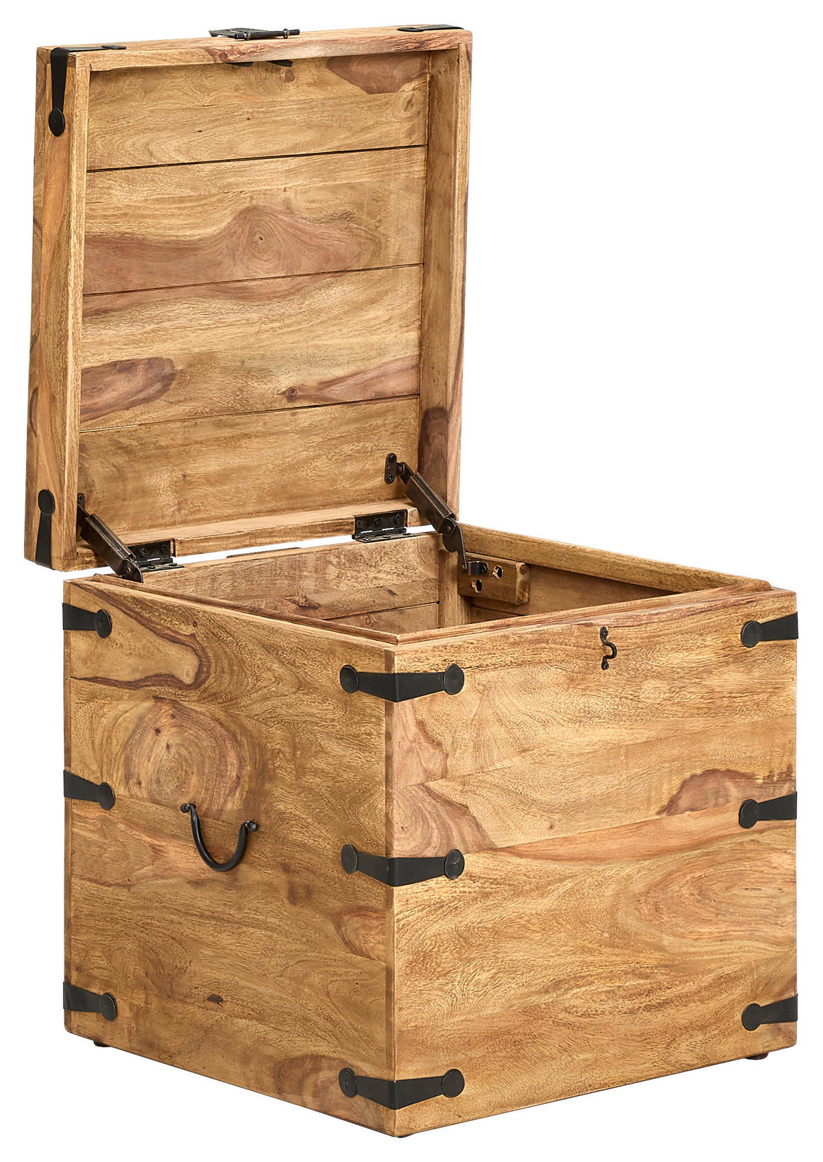 TRUHE Holz Sheesham Hartholz  - Sheeshamfarben, KONVENTIONELL, Holz (48/48/48cm) - Livetastic