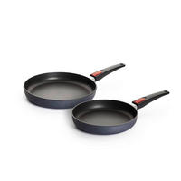 SADA PÁNVÍ, nepřilnavý povrch PTFE,  20+28 cm  - černá, Basics, kov (20+28cm) - WOLL